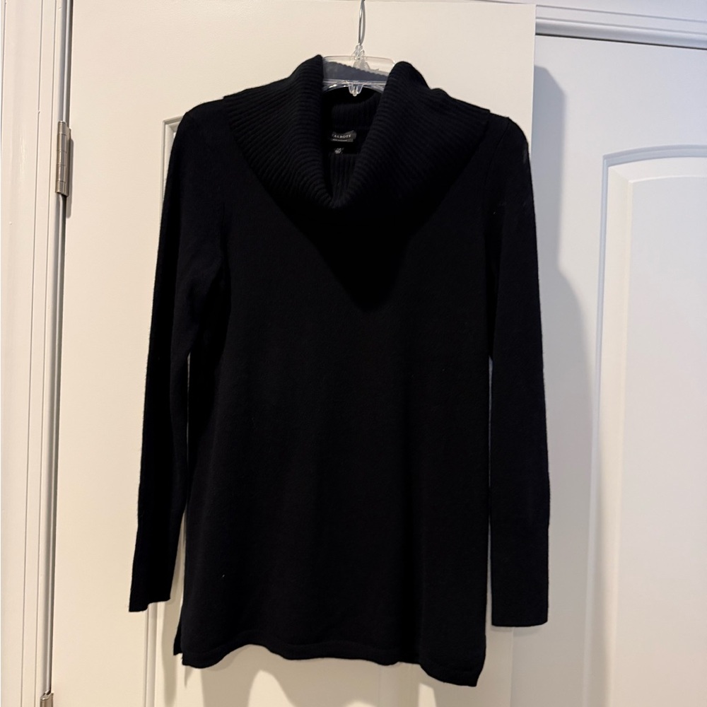 Talbots Black Cowl Neck Sweater